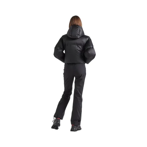 Cropped technical Re-Nylon down jacket