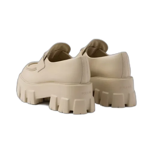 Brushed leather Monolith loafers