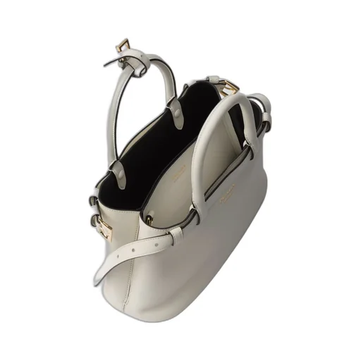 Prada Buckle small leather handbag with double belt