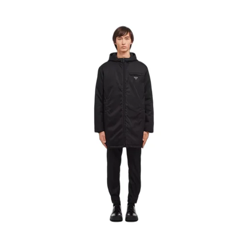 Re-Nylon gabardine puffer coat