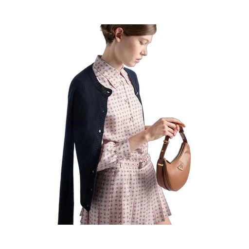 Printed silk twill shirt