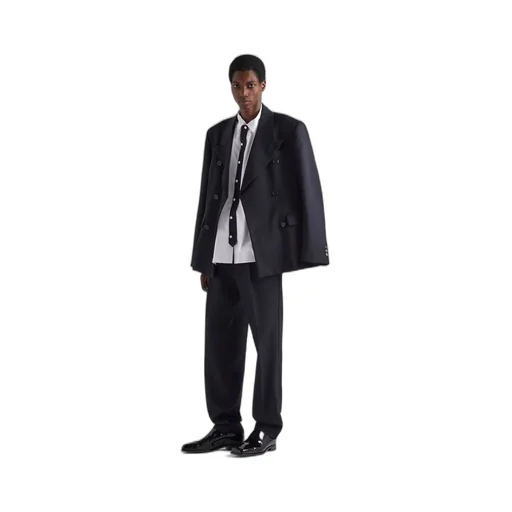 Double-breasted wool jacket