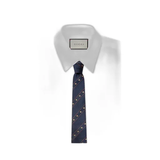 Bee Web silk tie