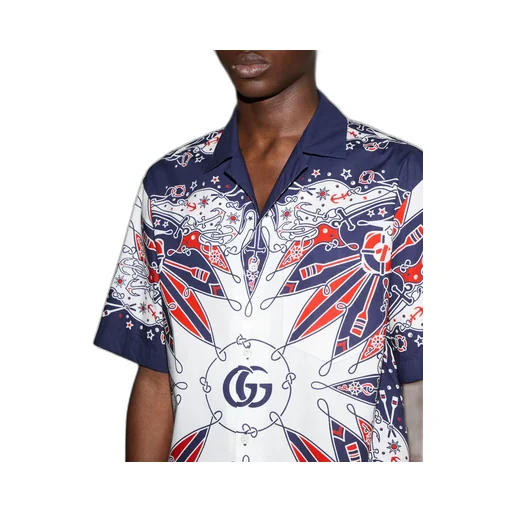 Double G bandana print cotton shirt