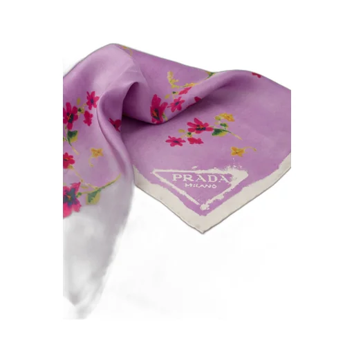 Printed silk twill foulard