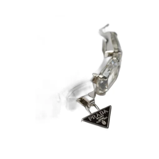 Metal bracelet with crystals