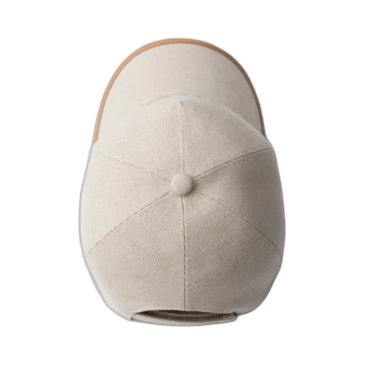 Linen blend baseball cap