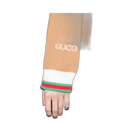 Cotton sweater with Gucci intarsia