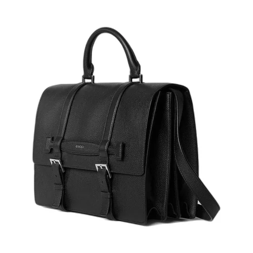 Medium buckle briefcase with Gucci logo