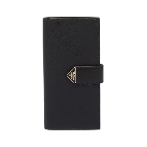 Large Saffiano and smooth leather wallet