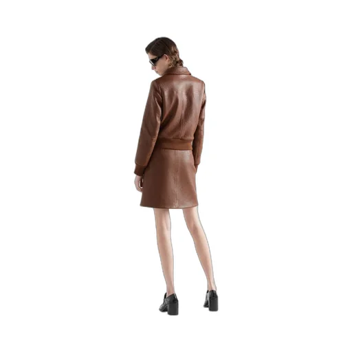 Nappa leather skirt