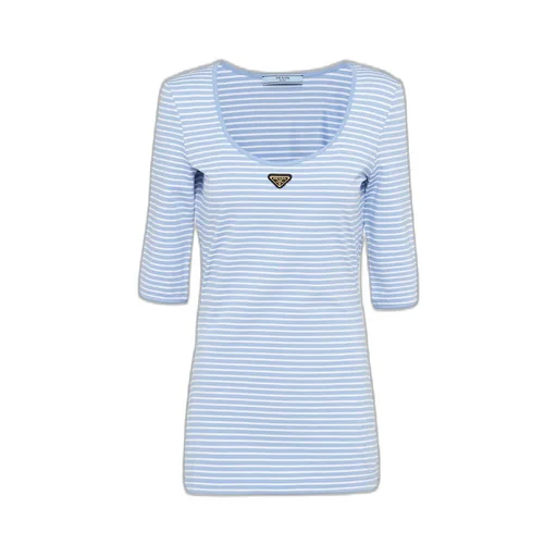 Striped jersey top
