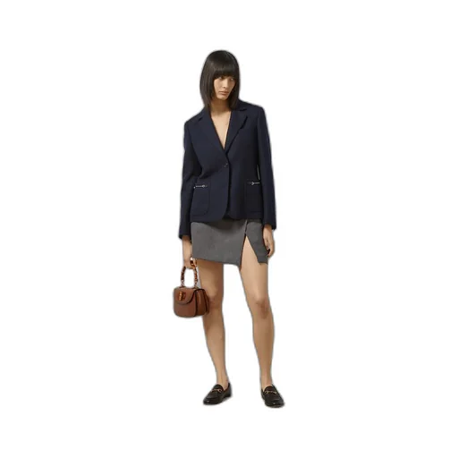Cashmere twill jacket with Horsebit