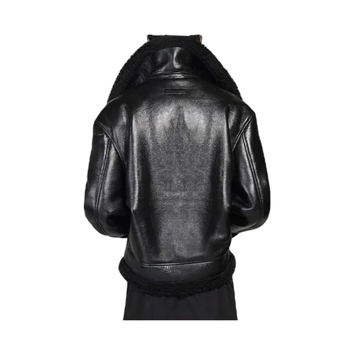 Cocoon Leather Aviator Jacket