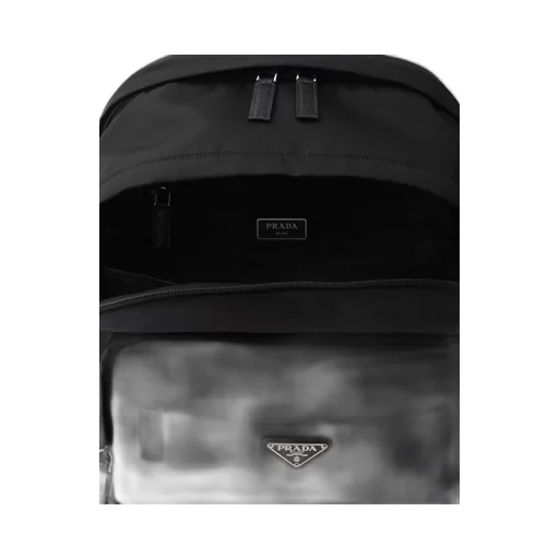 Re-Nylon and Saffiano leather backpack