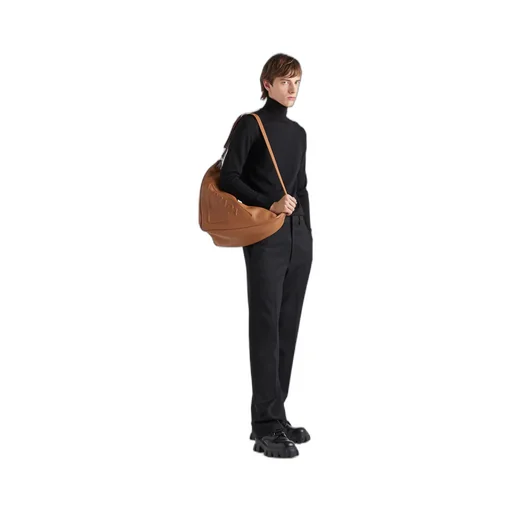 Large leather Prada Triangle bag