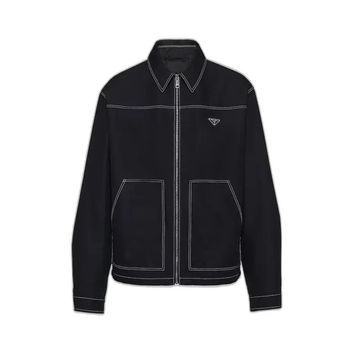 Technical fabric blouson jacket