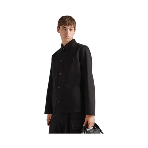 Single-breasted cotton jacket