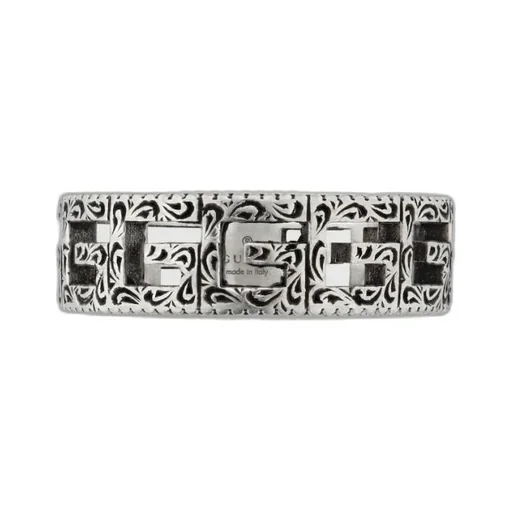 Silver ring with Square G