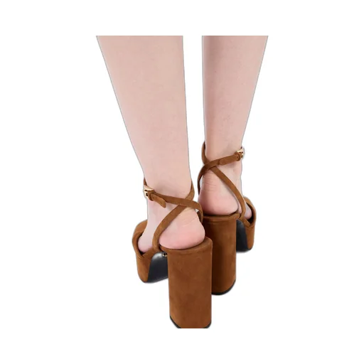 Suede platform sandals