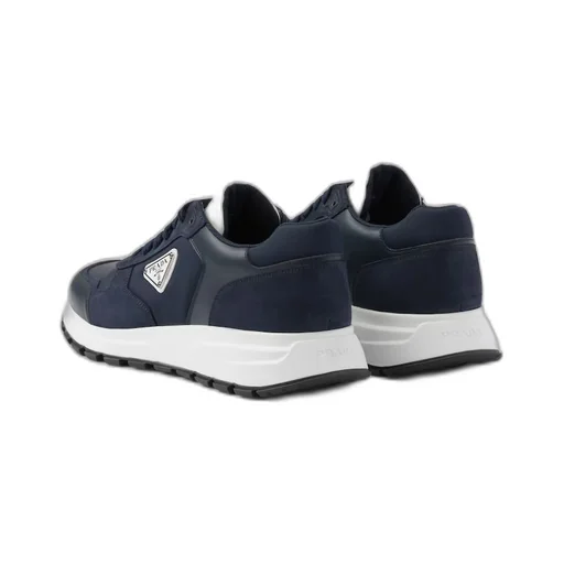 Nubuck and Re-Nylon high-top sneakers