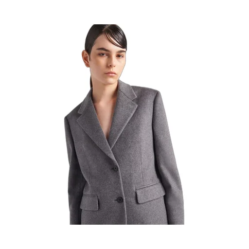 Single-breasted cashmere jacket