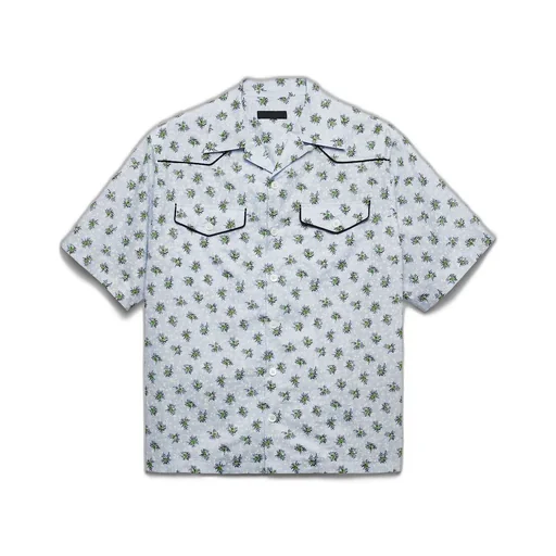 Short-sleeved cotton shirt