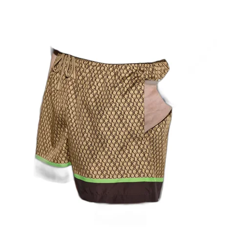 Allover Gucci print nylon swim short