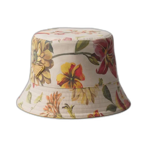 Reversible printed cotton bucket hat