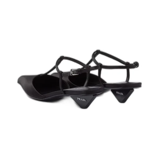 Satin slingback pumps