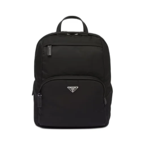 Re-Nylon and Saffiano leather backpack
