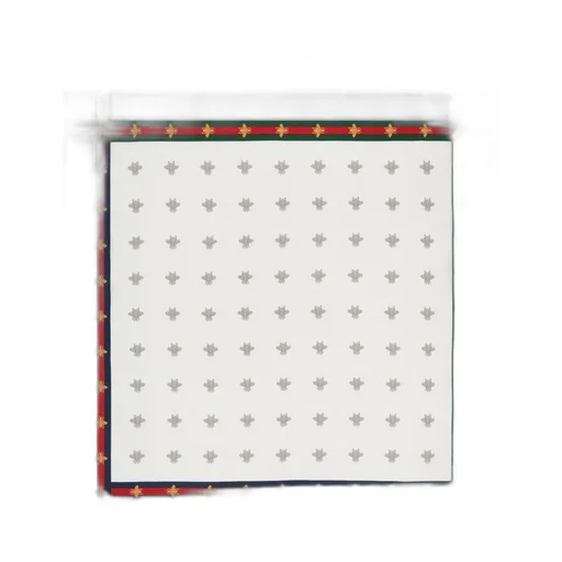 Bee pattern silk pocket square