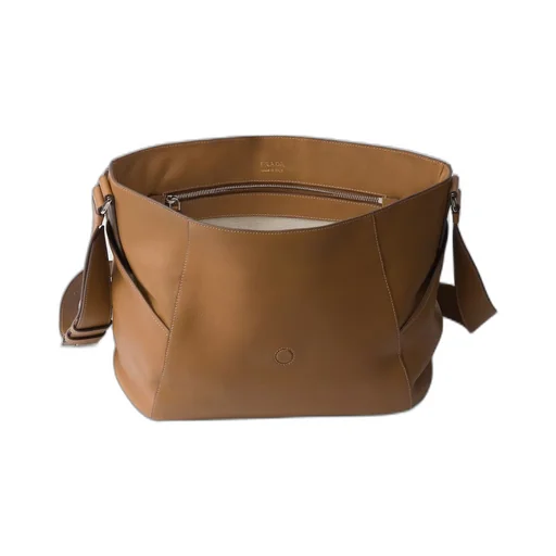 Large leather shoulder bag