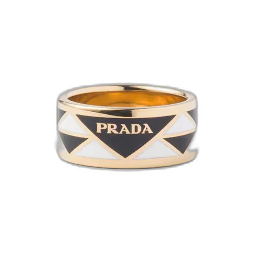 Enameled metal ring