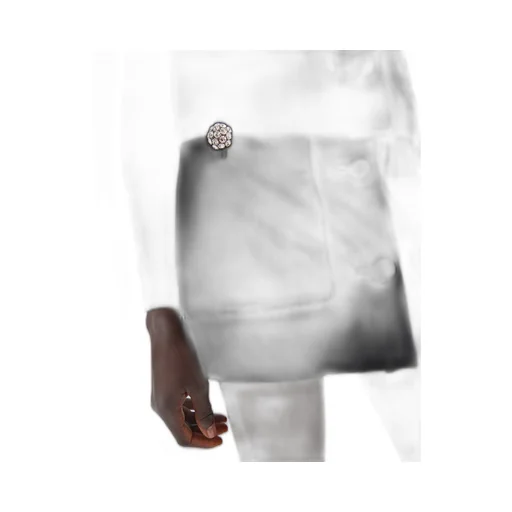 Wool satin miniskirt
