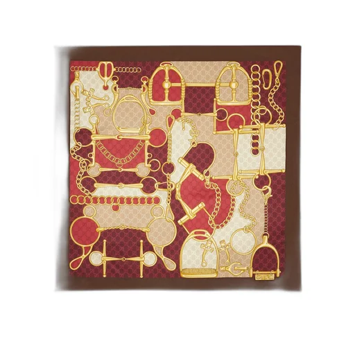 GG Horsebit silk scarf