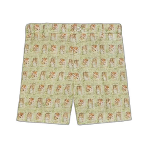 Baby printed linen shorts