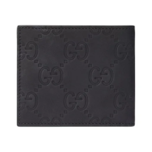 GG rubber-effect bi-fold wallet