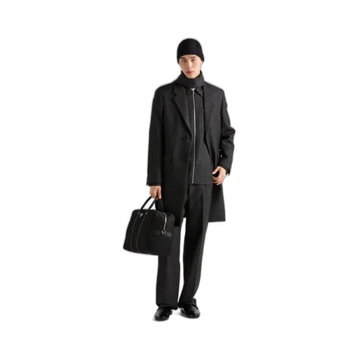 Re-Nylon and Saffiano leather duffel bag