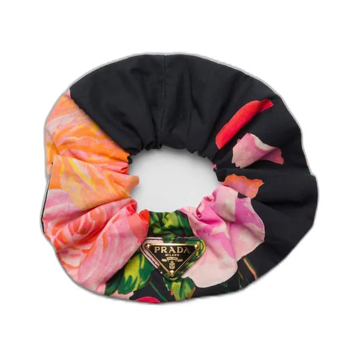 Printed fabric scrunchie