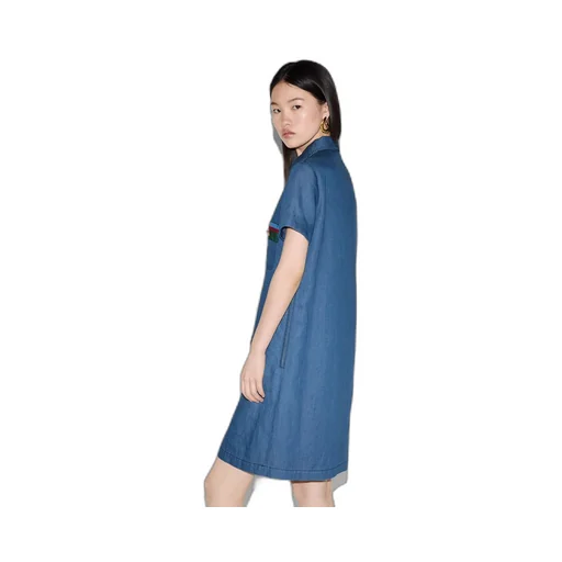 Denim dress with Web detail
