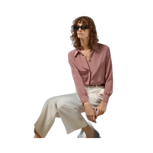 Micro G print silk shirt