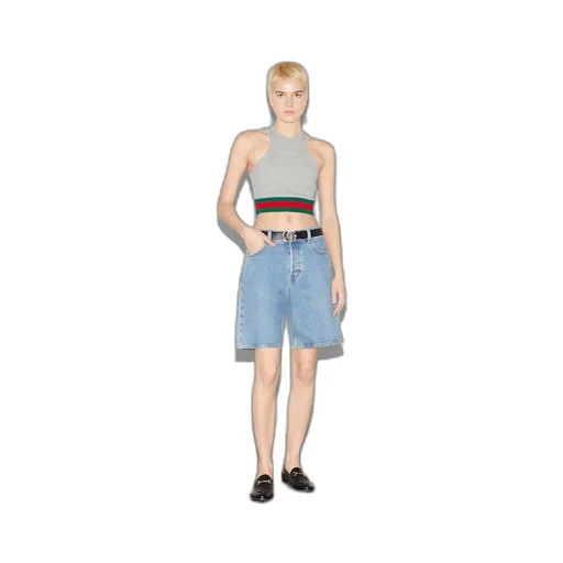 Cotton rib tank top with Web