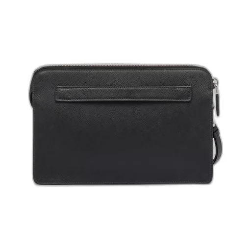 Saffiano leather pouch