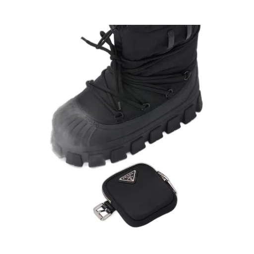 Re-Nylon gabardine après-ski boots with pouch