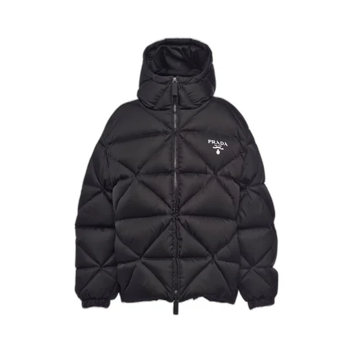 Oversized Re-Nylon Gabardine down jacket