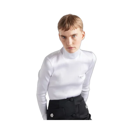Stretch satin top