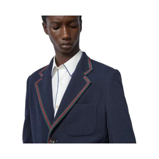 Cotton jersey jacket with Web