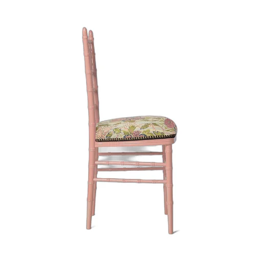 Chiavari chair with floral jacquard