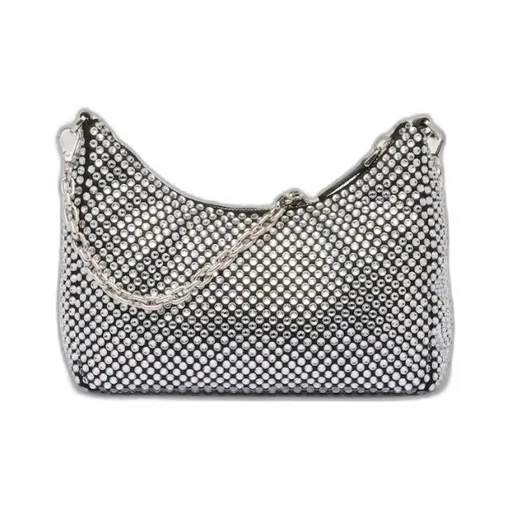 Prada Re-Edition 2005 satin bag with crystals